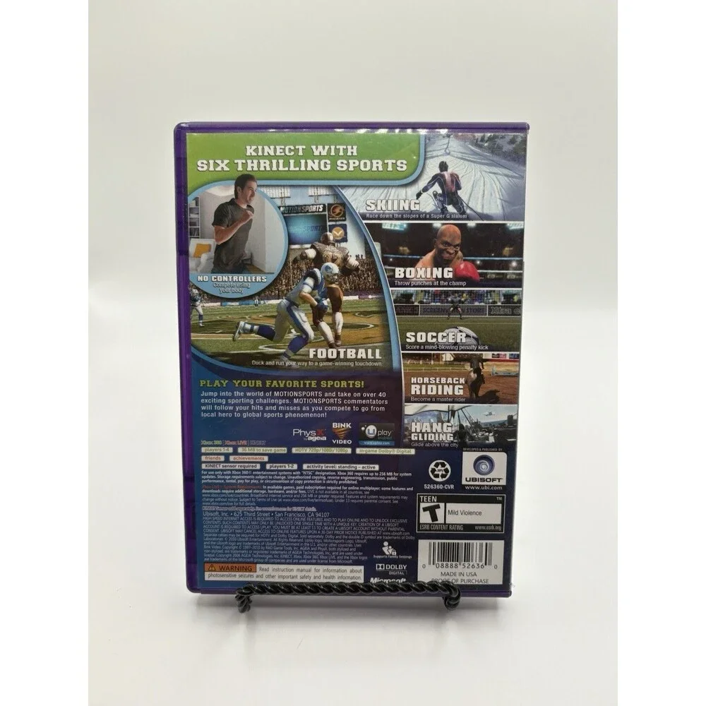 Motion Sports Play For Real, Microsoft Xbox 360, Kinect, Complete CIB